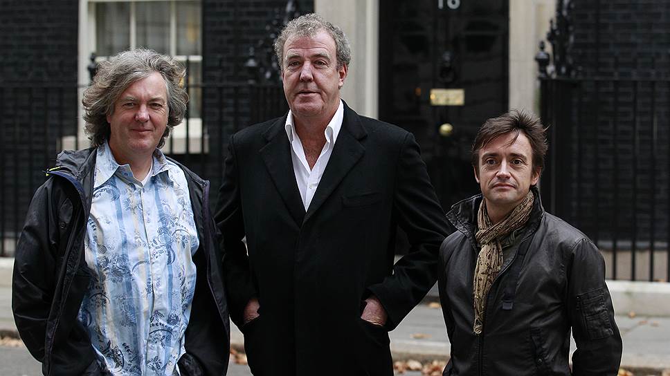 Слева направо: экс-ведущие Top Gear Джеймс Мэй, Джереми Кларксон и Ричард Хаммонд 