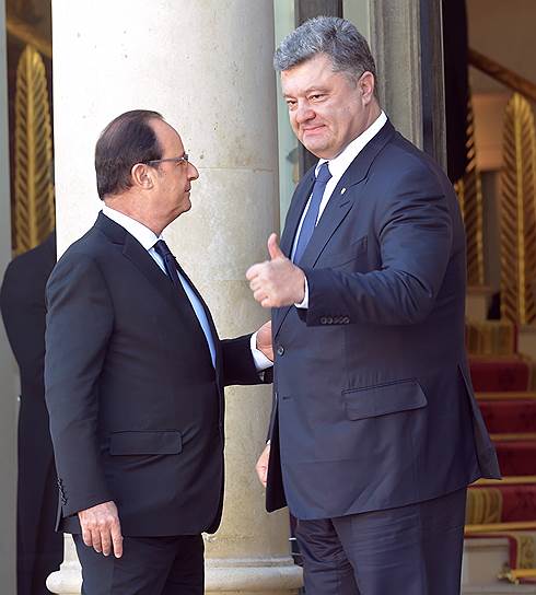 Петр Порошенко перед началом встречи (справа) радовался гораздо больше, чем после ее окончания