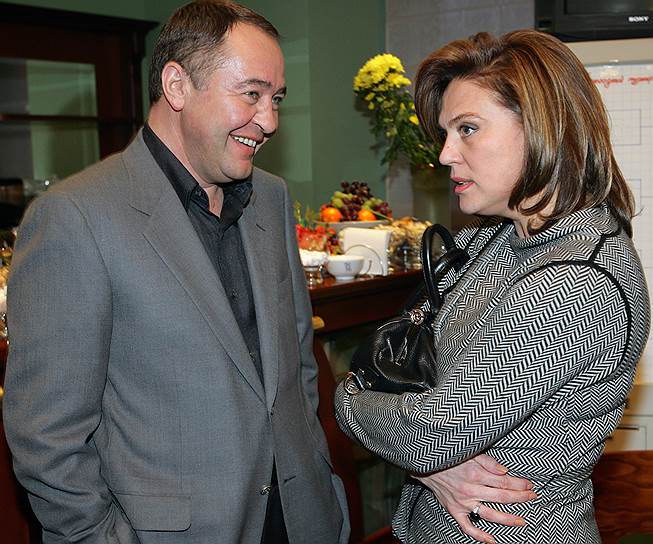 2007 год. Советник президента России Михаил Лесин и телеведущая Светлана Сорокина