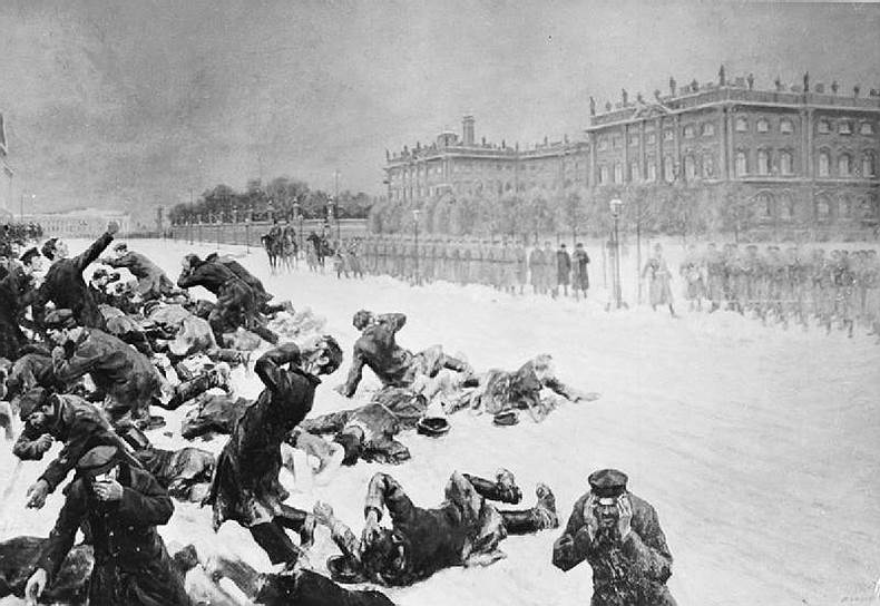 9 января 1905 года в Санкт-Петербурге произошел расстрел мирного шествия, получивший название «Кровавое Воскресенье». У Зимнего дворца рабочие надеялись вручить императору Николаю II петицию, в которой требовали созыва народного представительства в форме Учредительного собрания. Рабочие попытались прорваться сквозь оцепление солдат ко дворцу, в ответ армия открыла стрельбу по протестующим, в ходе которой, по официальным данным, погибли 130 человек. В числе других это событие повлекло за собой революцию 1905 года 