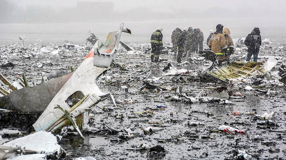 Место крушения самолета Boeing 737-800 авиакомпании flydubai 