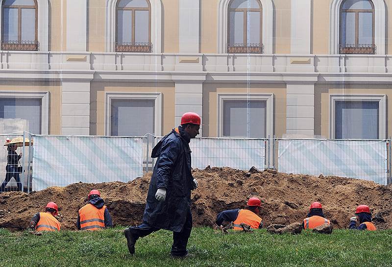 Москва, Россия. Реконструкция и благоустройство улиц Москвы в рамках программы «Моя улица» 