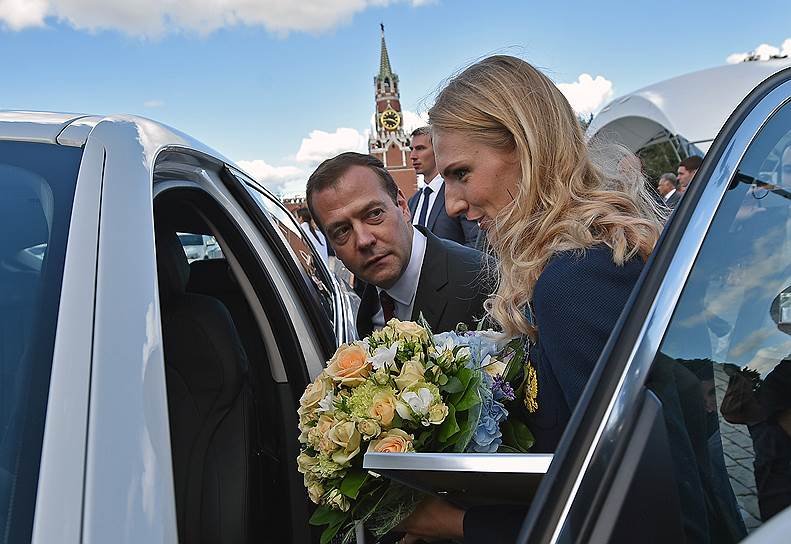 Дмитрий Медведев и олимпийская чемпионка по синхронному плаванию Светлана Ромашина