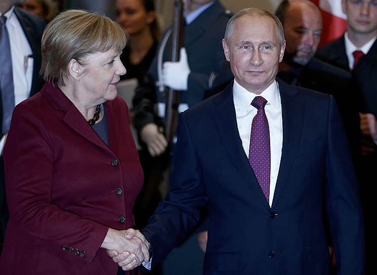 Канцлер ФРГ Ангела Меркель и президент России Владимир Путин 