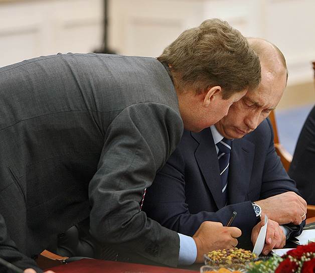 Президент России Владимир Путин и глава РАО «Газпром» Алексей Миллер, 2007 