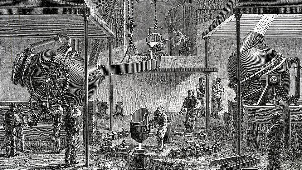 К 1880-м годам Великобритания показала пример инноваций в массовом производстве стали 