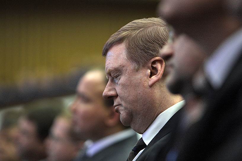 Председатель правления РАО «ЕЭС России» Анатолий Чубайс на заседании первого железнодорожного съезда России в Государственном Кремлевском дворце, 2007 год 