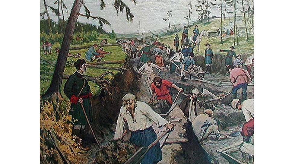 Создание русского флота при Петре I неотделимо от создания каторжных работ 