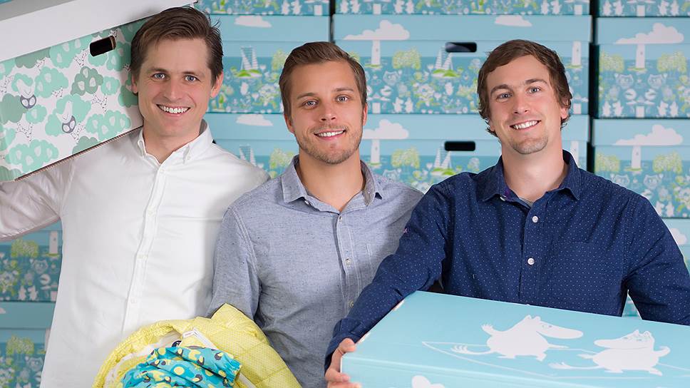 Основатели компании Finnish Baby Box Анси Окконен, Хейки Титтанен и Антон Даниельсен считают, что «финская коробка» нужна не только финнам