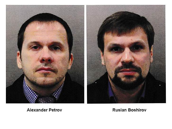 Подозреваемые в отравлении Сергея и Юлии Скрипалей Александр Петров и Руслан Боширов 