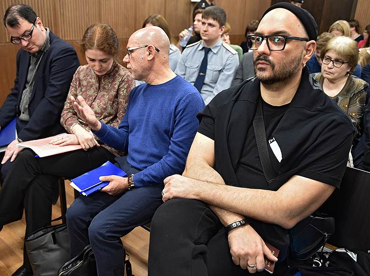Слева направо: директор РАМТа Софья Апфельбаум, бывший генпродюсер «Седьмой студии» Алексей Малобродский и режиссер, худрук «Гоголь-центра» Кирилл Серебренников 