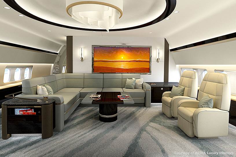 Интерьеры самолета модельного ряда BBJ-777X