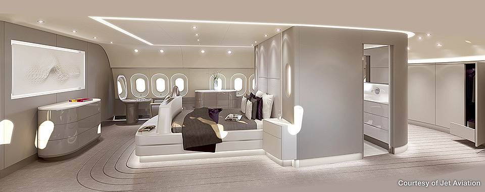 Интерьеры самолета модельного ряда BBJ-777X