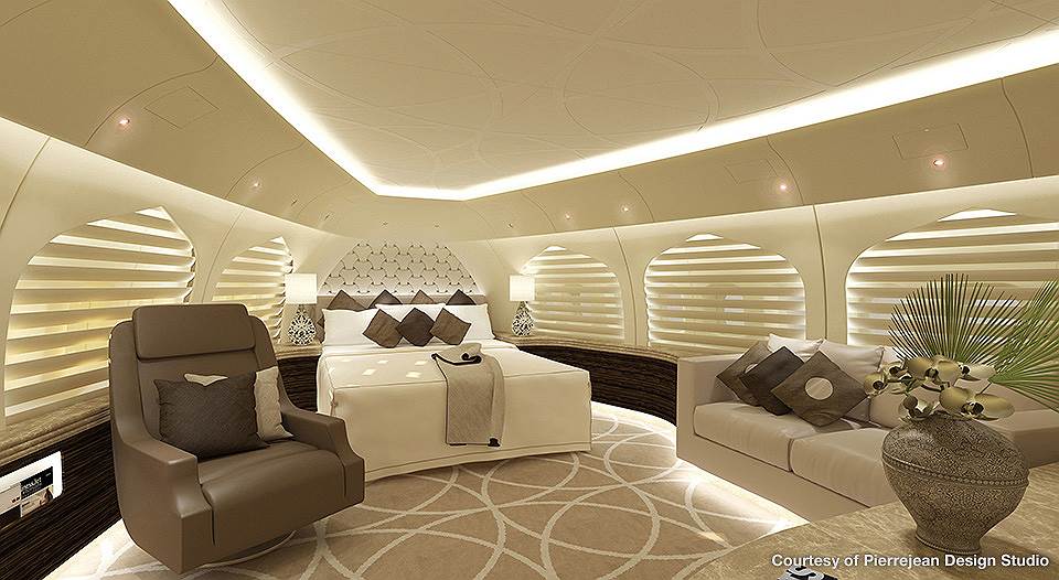 Интерьеры самолета модельного ряда BBJ-777X