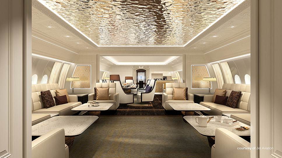 Интерьеры самолета модельного ряда BBJ-777X