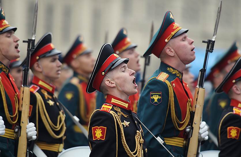 Участники Парада Победы на Красной площади