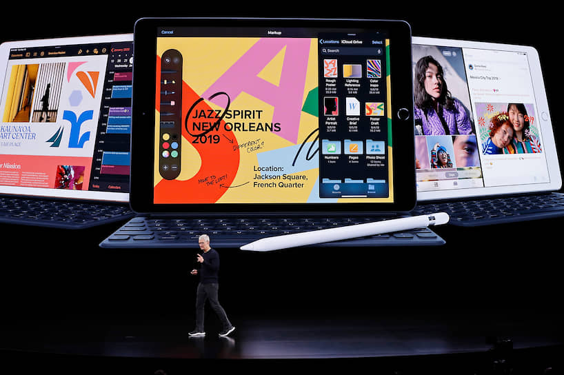 Представленный iPad седьмого поколения оснащен 10,2-дюймовым экраном Retina и процессором A10 Fusion. С планшетом можно будет работать с помощью стилуса Apple Pencil. Он позволит рисовать и писать на экране iPad, как в обычном блокноте. Кроме того, для устройства будет доступна небольшая съемная клавиатура 