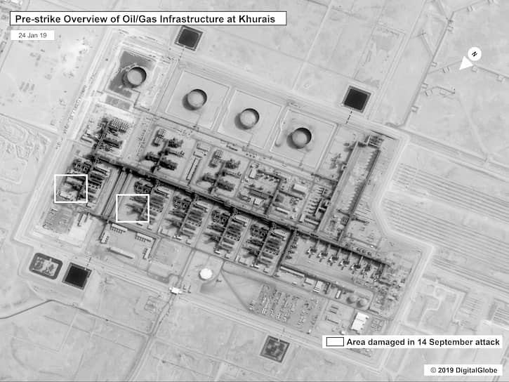 Комплексы Saudi Aramco до нанесения ударов