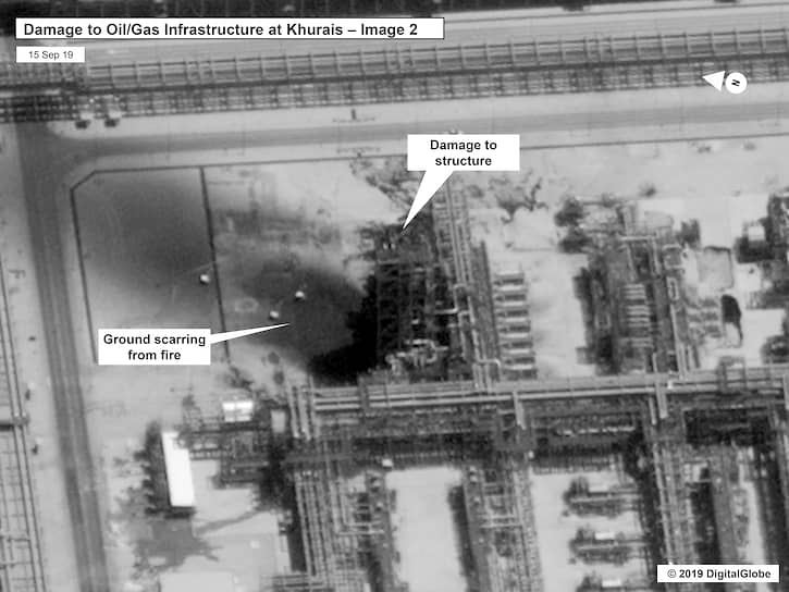 Ущерб, нанесенный объектам Saudi Arabia