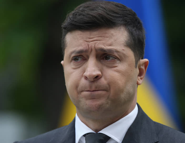 Киев, Украина. Президент Владимир Зеленский во время пресс-конференции по итогам первого года работы на посту главы государства 