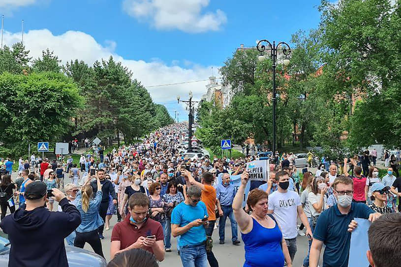 Несколько участников акции произнесли речи в поддержку Сергея Фургала