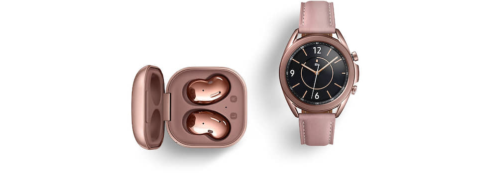 Наушники Galaxy Buds Live и смарт-часы Galaxy Watch3 