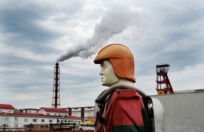 Солигорск, Белоруссия. Территория завода компании «Беларуськалий» 