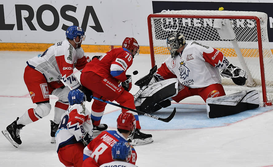 Матч между сборными России и Чехии  