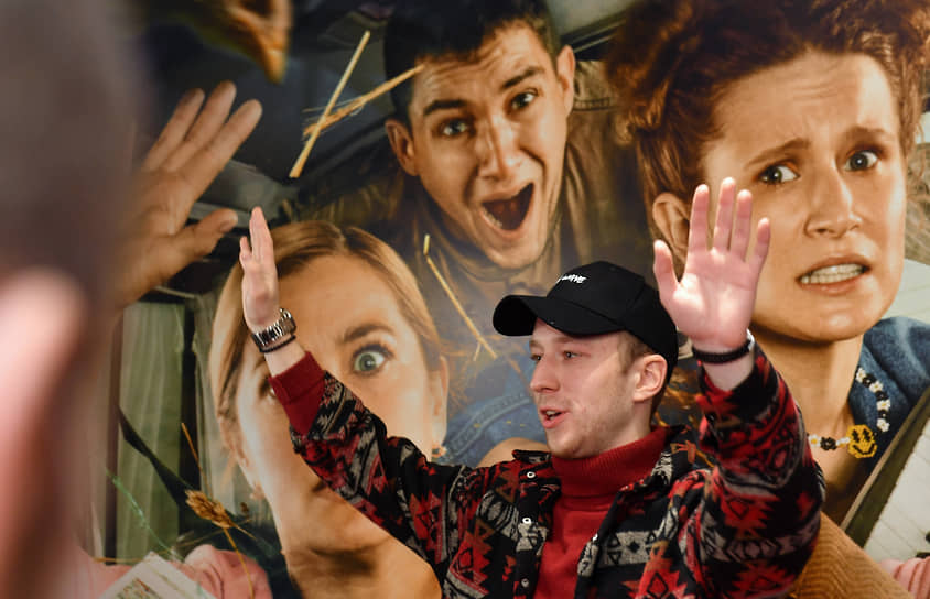 Актер Семен Трескунов на премьере фильма «Родные» режиссера Ильи Аксенова в кинотеатре «Каро 11 Октябрь» 