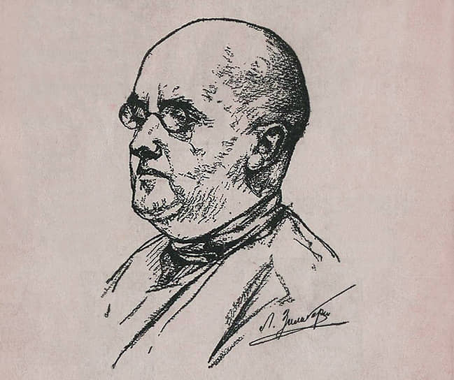 «Я,— писал Сандомирский (на рисунке),— по предложению Агитпропа ЦК, прочел первый в СССР курс по фашизму для 400 т. т.»