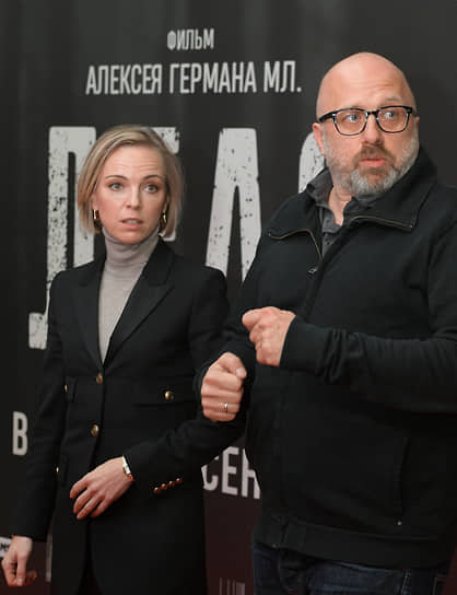 Продюсеры Артем Васильев и Екатерина Лапшина на премьере фильма «Дело» в кинотеатре «КАРО 11 Октябрь»