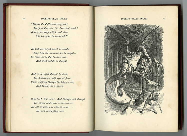 Бармаглот (Jabberwock) — герой самого известного стихотворения, входящего в сказку «Алиса в Зазеркалье». Существует теория, согласно которой чудовище внешне похоже на растущее в саду колледжа Крайстчерч так называемое дерево Пококе (его, предположительно, вырастил Эдвард Пококе ,преподававший в колледже в XVII веке иврит)