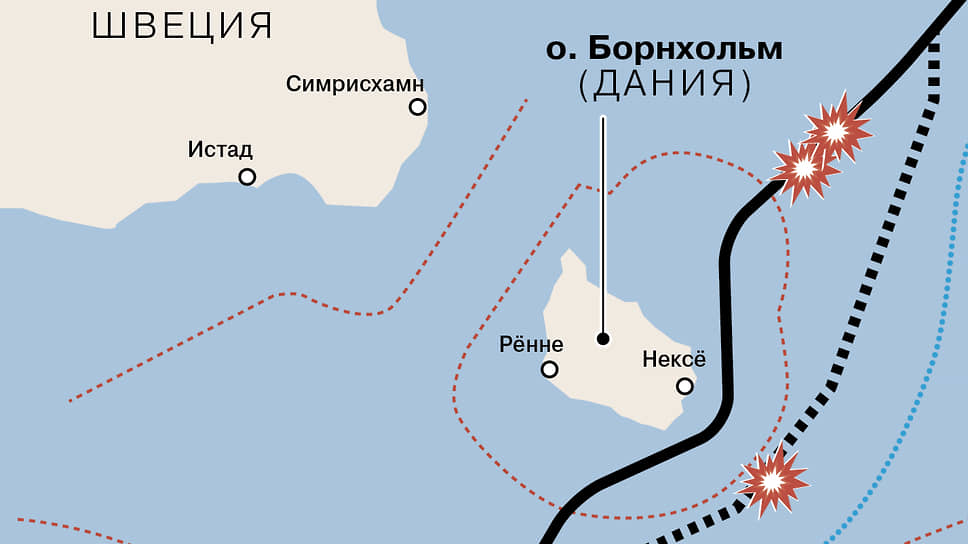 Где повреждены газопроводы «Северный поток» и «Северный поток-2» 