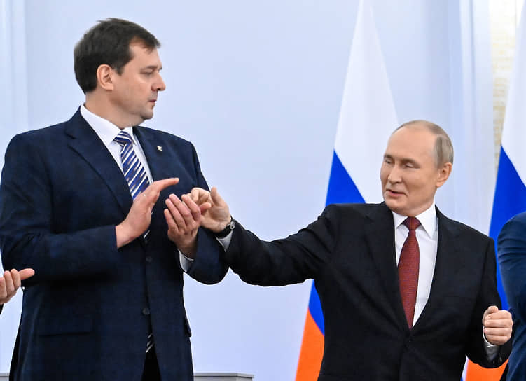 Глава администрации Запорожской области Евгений Балицкий и президент России Владимир Путин