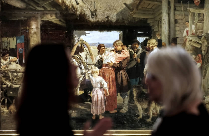 Картина «Проводы новобранца», худ. Илья Репин, 1879 год  