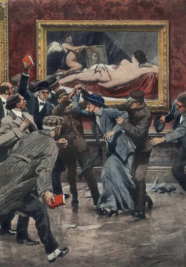 10 марта 1914 года суфражистка Мэри Ричардсон порезала картину Диего Веласкеса «Венера с зеркалом» топориком для мяса. Активистка заявила, что так выступила против ареста основательницы женского социально-политического союза Эммелин Панкхерст. Картину удалось полностью отреставрировать и вернуть в музей 