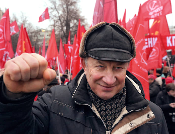 Бывший депутат Госдумы Валерий Рашкин на митинге 