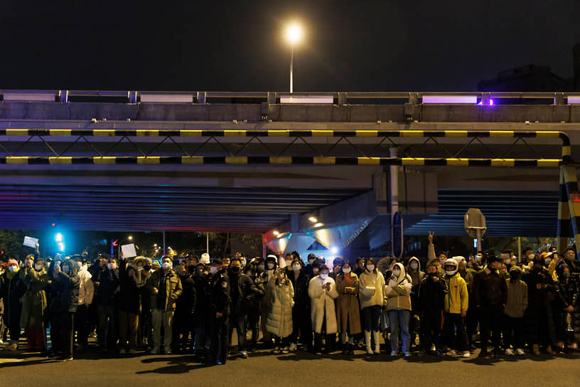 Протестующие в Пекине 