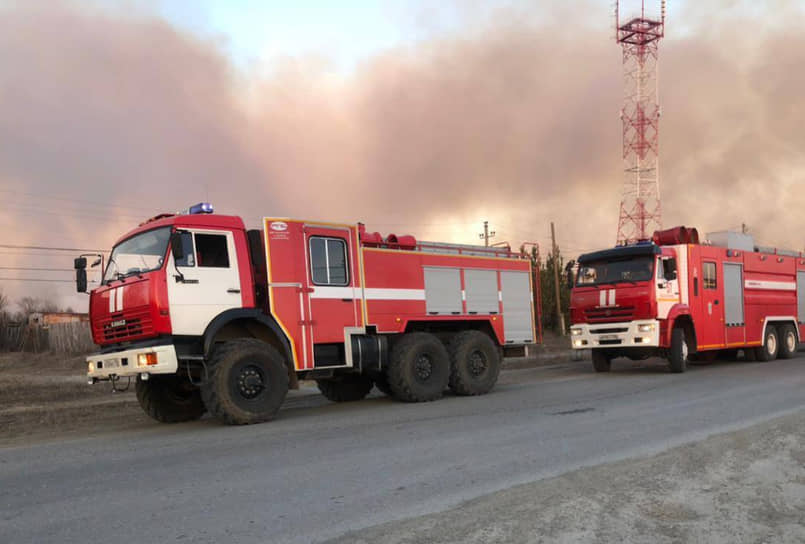 Тушение пожара в Сосьве