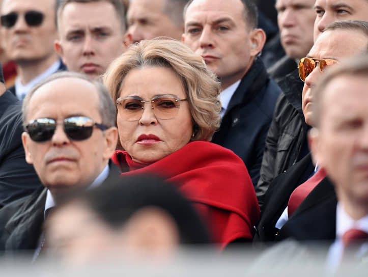 Председатель Совета федерации Валентина Матвиенко на параде