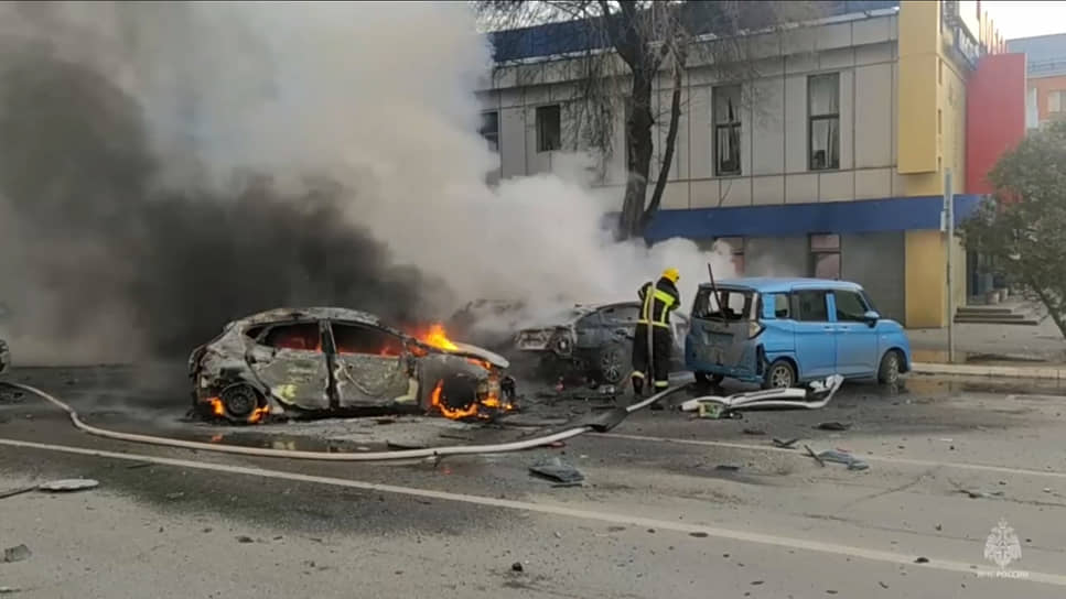 Последствия обстрела в Белгороде