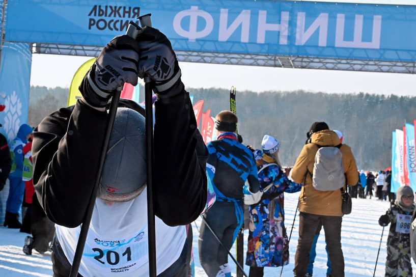 Спортсмен-любитель на финише в Московской области