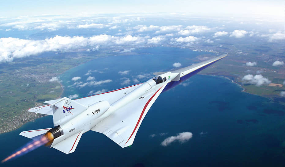 Сверхзвуковой самолет X-59 QueSST, разрабатываемый NASA и Lockheed Martin 