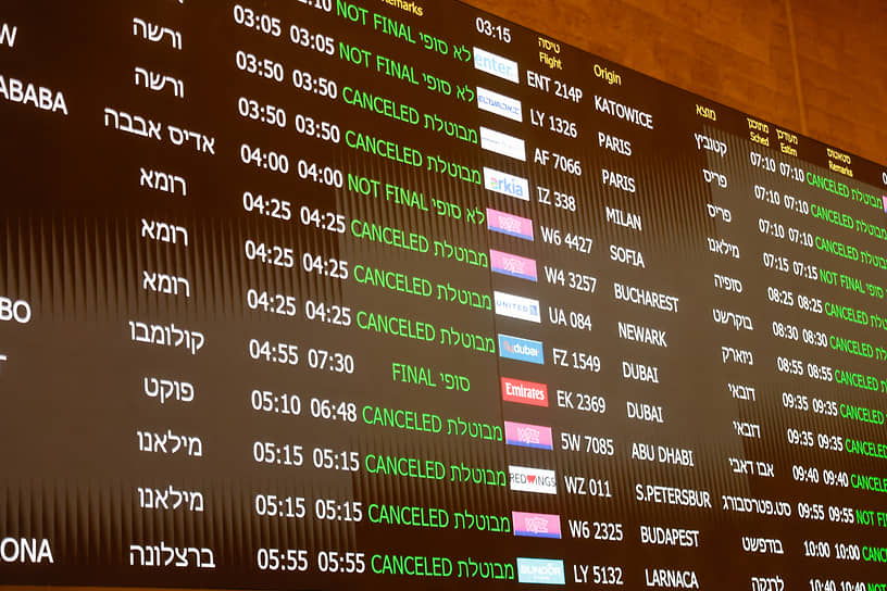 Воздушное пространство Израиля было закрыто с 1:00 14 апреля. Судя по анонсам, за границу должны были вылететь более 50 тыс. человек, что стало бы рекордом с начала войны в Газе. Росавиация запретила российским авиакомпаниям использовать воздушное пространство Ирака, Израиля и Иордании