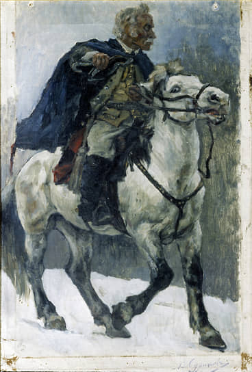 Александр Суворов на коне, 1897-1898 гг.  
