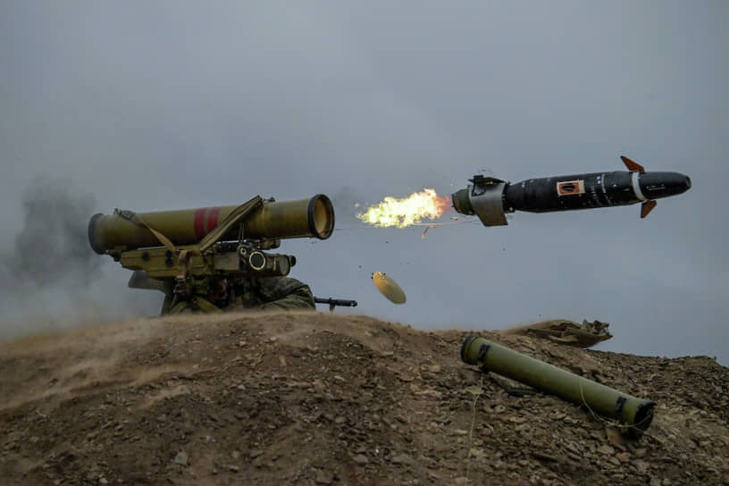 Расчет ПТУР 30-й мотострелковой бригады Центрального военного округа