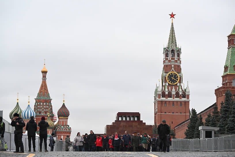 Красная площадь во время акции КПРФ 