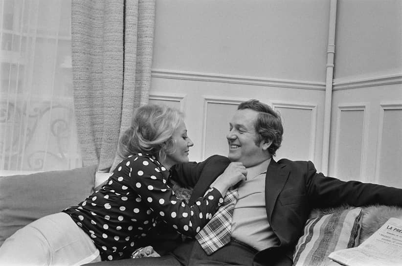 Политик со своей женой Пьеретт Лаланн в Париже, 1973 год 