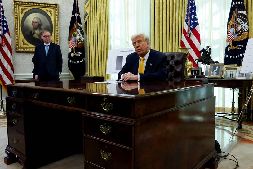 Президент США Дональд Трамп на пресс-конференции в Белом доме 