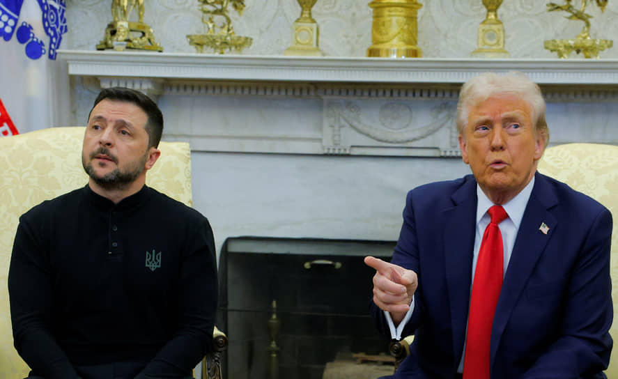 Владимир Зеленский (слева) и Дональд Трамп во время встречи в Белом доме